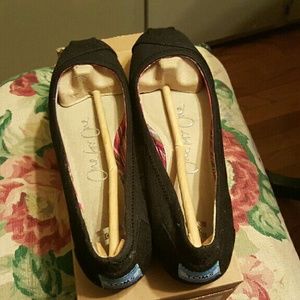 Toms black ballet flats