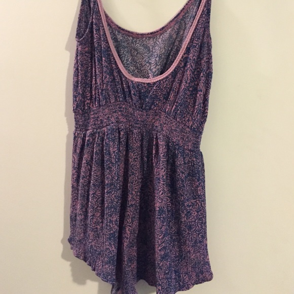 Ecotè purple/navy floral romper XS/S - Picture 4 of 4