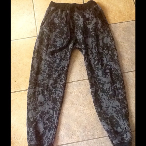 Black and grey splattered joggers