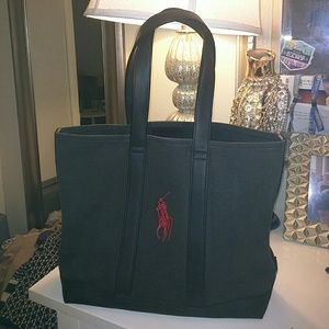 Ralph Lauren Black Medium Canvas Tote