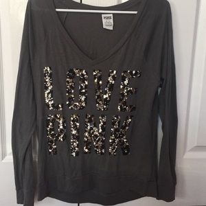 Pink Victoria's Secret long sleeve sparkly top