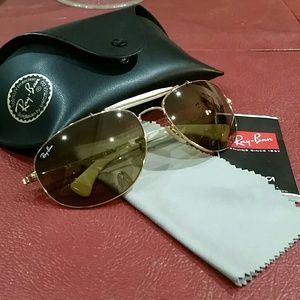 Rayban gold & white avaitors