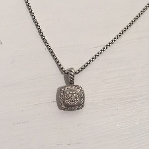 David Yurman Pave Diamond Petite Albion Necklace