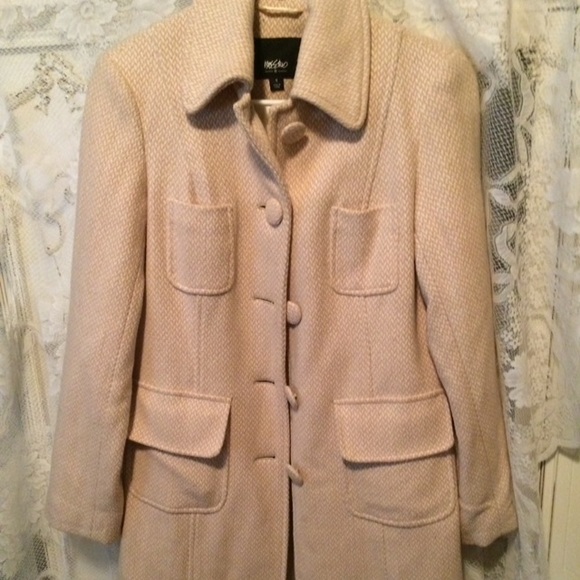 Tan and cream overcoat