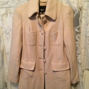Tan and cream overcoat