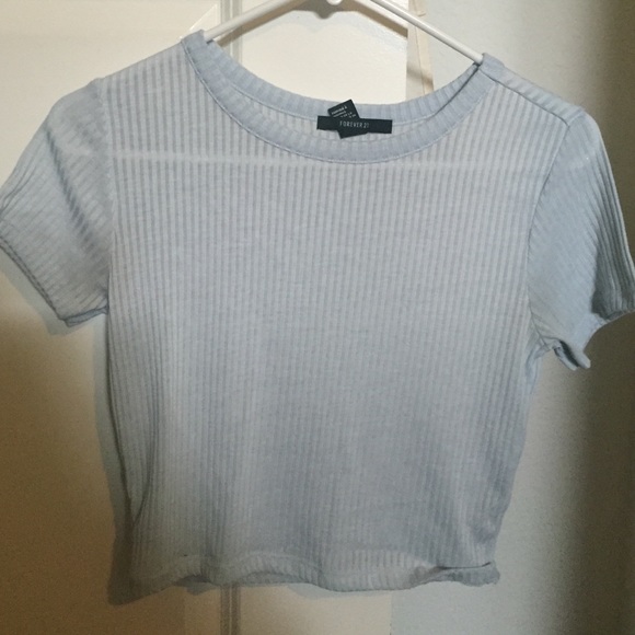 Baby blue crop top
