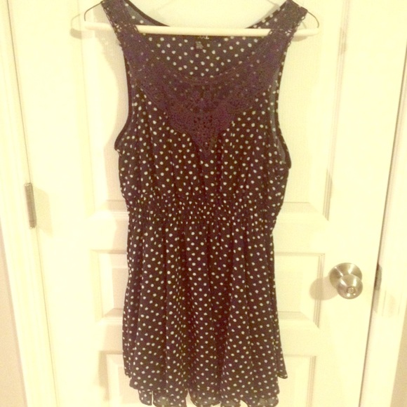 Great navy polka dotted dress, perfect for summer - Picture 1 of 1