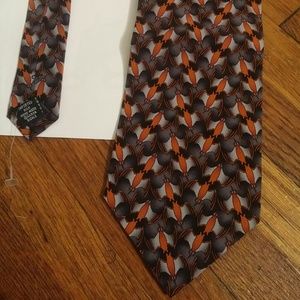 Bat-themed silk necktie