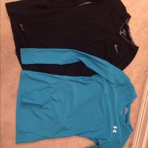 Nike dri-fit combat and one under armour heat gear