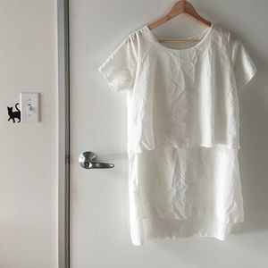 Elegant Silky white top