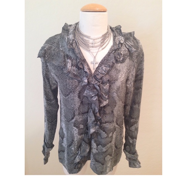 Snakeskin Print Blouse