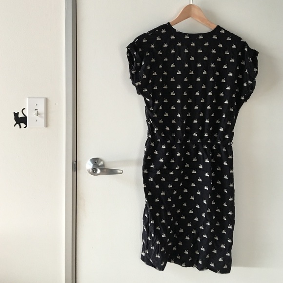 Navy blue Swarm pattern dress - Picture 3 of 3