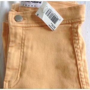 American Apparel Peach Skinny Pants NWT
