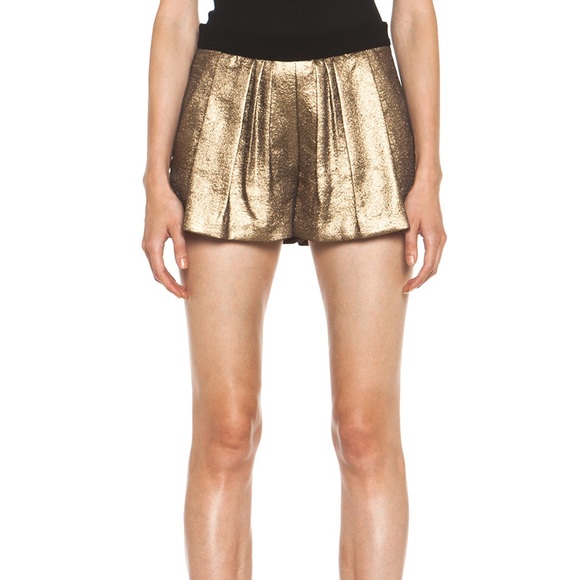 A.L.C. Gold Shorts Size 4