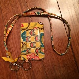 Vera Bradley coin pouch and lanyard