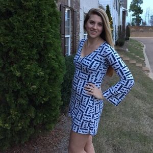 Long sleeve nautical dress