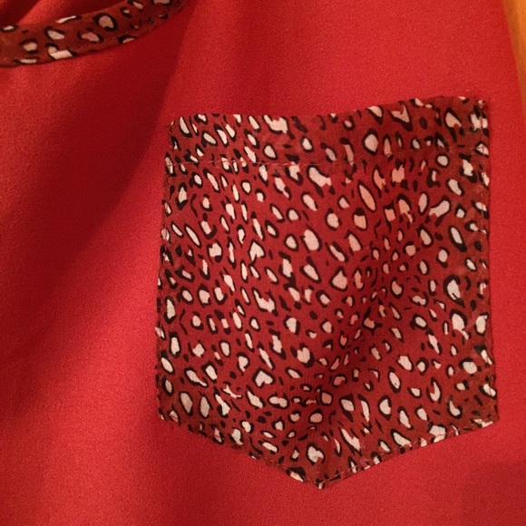 Leopard print reddish/Burgundy tank top - Picture 2 of 3