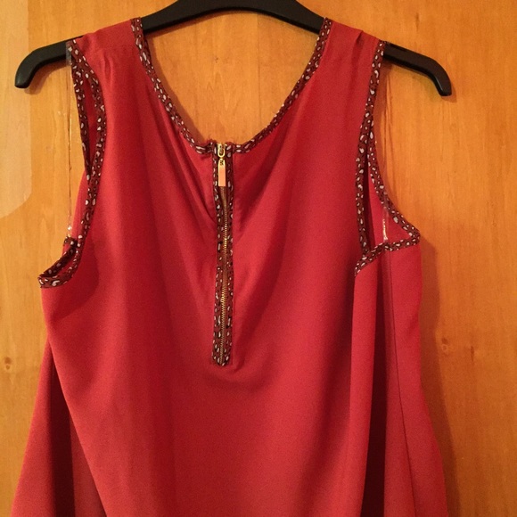 Leopard print reddish/Burgundy tank top - Picture 3 of 3