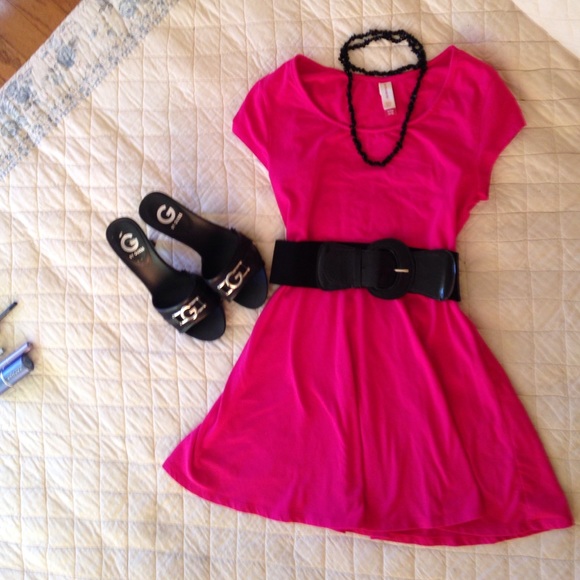 Hot pink dress