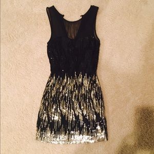 Gold and Black party dress