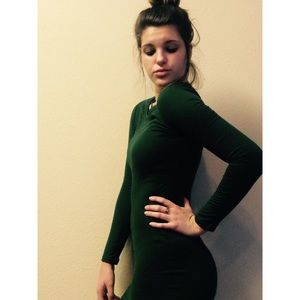 Forest green H&M tight dress!