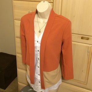 Orange & tan blazer