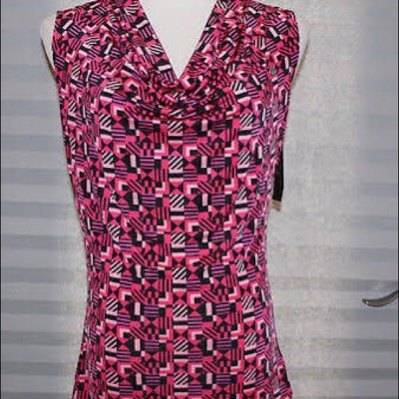 Worthington pink mini chamonix top new