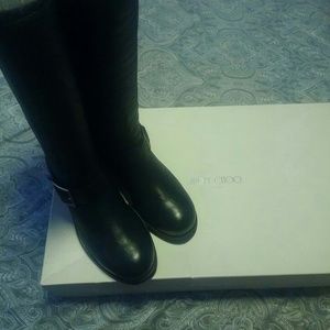 Jimmychoo black Yule knee high boots size 7.5/37.5