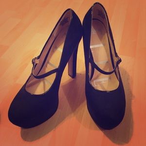 Black baby doll heels