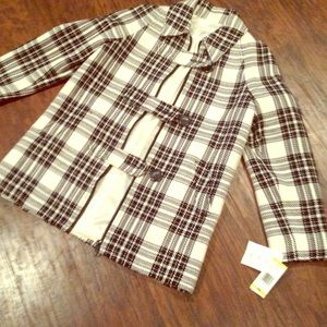 NWT Jones New York Plaid Coat