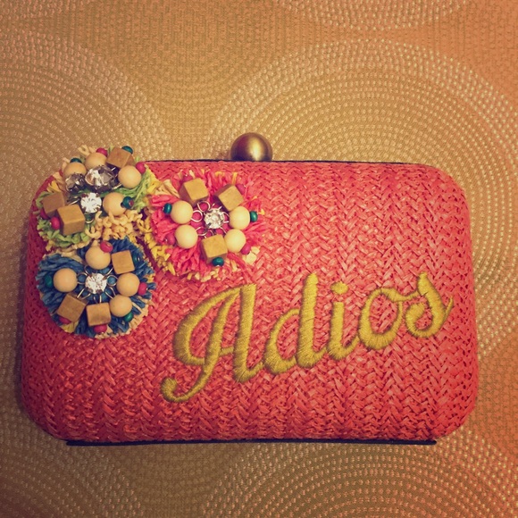 Pink  Straw Clutch | "Adios!" 👛❤️