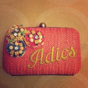 Pink  Straw Clutch | "Adios!" 👛❤️
