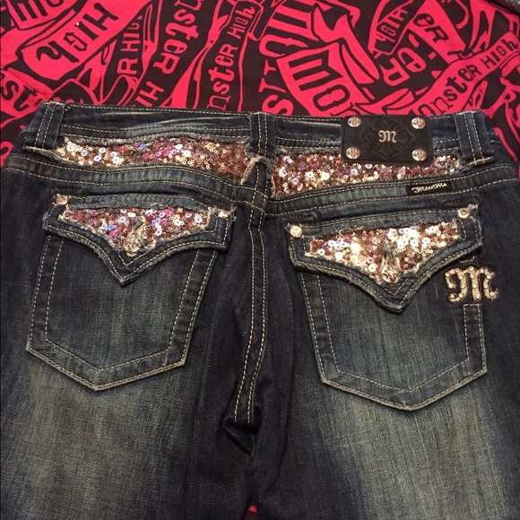 Miss Me Gold Embellished jeans