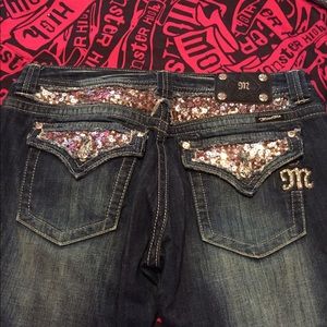 Miss Me Gold Embellished jeans