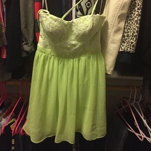 Cross back neon dress