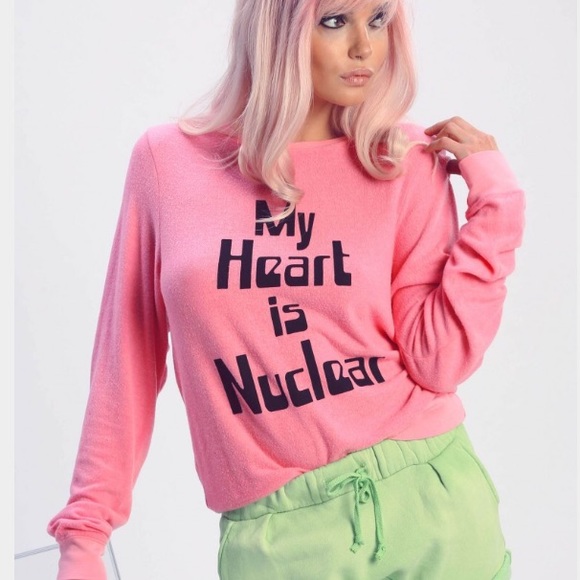 Wildfox Sweaters - WILDFOX my heart is nuclear BBJ Sz S NEW