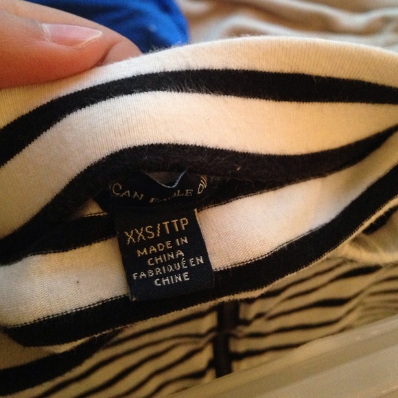 Black and white striped skater skirt - Picture 2 of 3