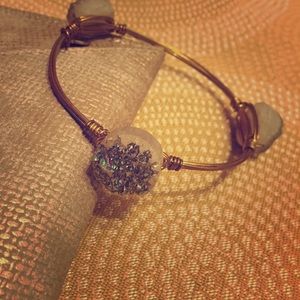 Silver Druzy Bangle | B&B | Gold Wire