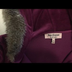 Fur Detail Velour Jacket