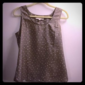 Ann Taylor LOFT patterned tank-taupe/grayish rose?