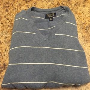 Bass blue striped men's sweater
