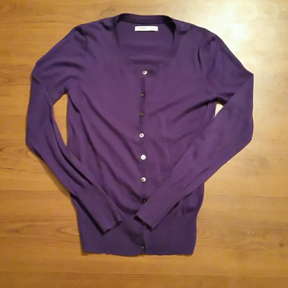 Purple button up cardigan