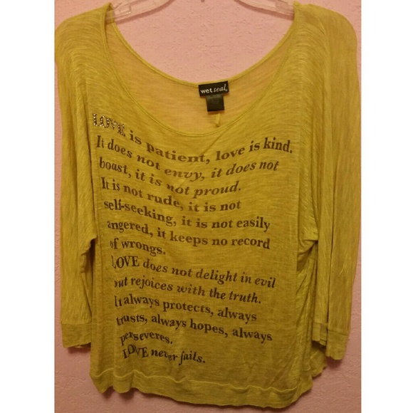 "Love is patient, love is kind" Long sleeve blouse