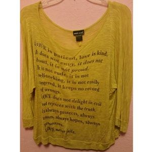 "Love is patient, love is kind" Long sleeve blouse