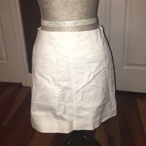 Banana Republic White Skirt