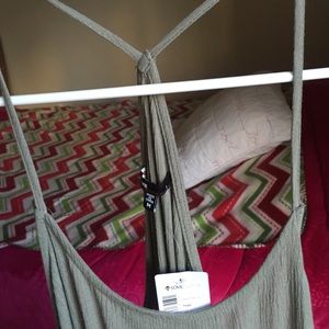 fringe racer back green tank!