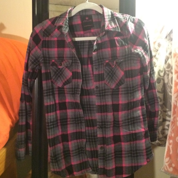Black and pink flannel