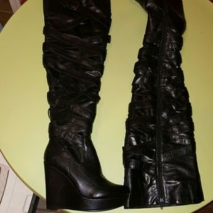 Thigh high Wedged Heels