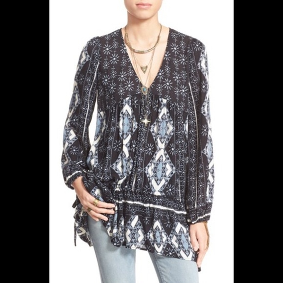 Free People Print Tunic Dress - Picture 2 of 4