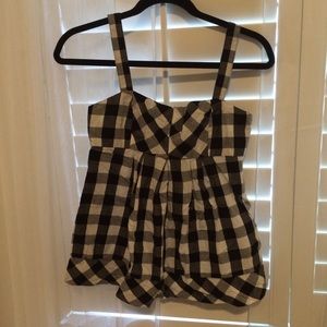 Plaid cotton tank